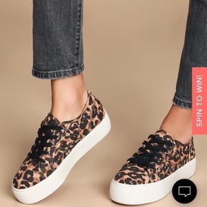 Emmi cheetah platform sneakers